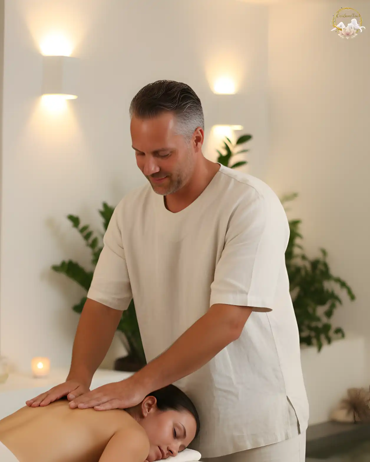 Personalized massage experience in Crete with a male therapist for women