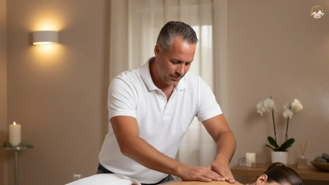 Relaxing full body massage in Crete for women in a peaceful spa environment